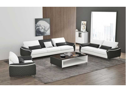Weiß Sofagarnitur Couchgarnitur Ledersofa Sofa Komplette Wohnzimmer