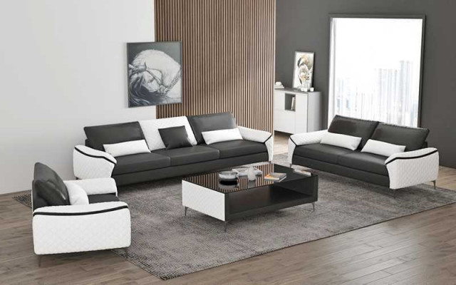 Weiß Sofagarnitur Couchgarnitur Ledersofa Sofa Komplette Wohnzimmer
