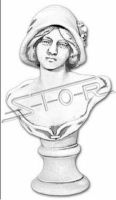 Büste Frau Antik Stil Altertum 40cm Stein Figur Skulptur Skulpturen