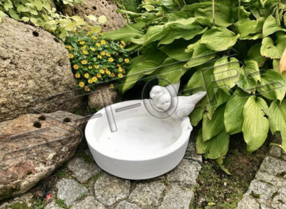 Dekor Vogel Tränke Skulptur Design Figur Statue Garten Figuren Statuen