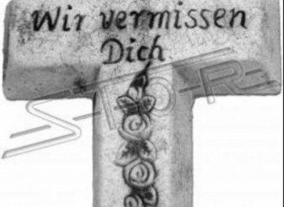 Dekoration Kreuz Grab Deko Grabschmuck Stein Dekoration Statue