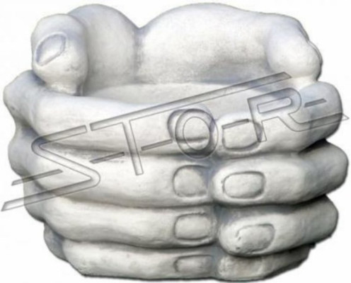 Design Blumentopf Top Planz Kübel Gefäß Töpfe Figur Dekor Hände Skulptur