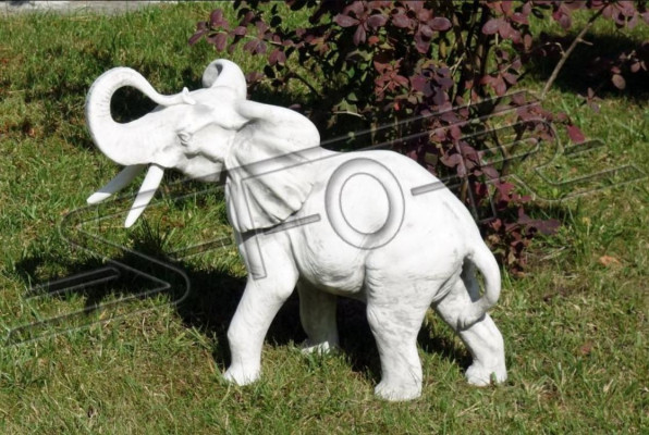 Design Figur Elefant Skulptur Figuren Skulpturen Statuen Weiß Dekor Statue