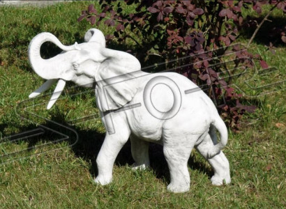 Design Figur Elefant Skulptur Figuren Skulpturen Statuen Weiß Dekor Statue