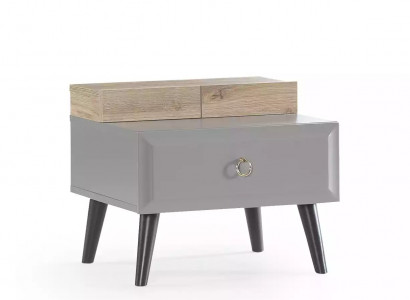 Design Nachttisch Nachtkonsole Kindernachttisch Kinderzimmer Holz Grau