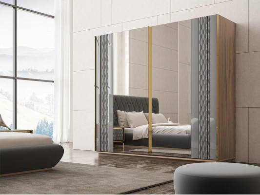 Design Schrank Schlafzimmer Luxus Holz Kleiderschrank Modern Möbel