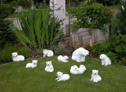 Eisbär Figur 21cm Statue Bär Garten Dekoration Figuren Statuen deko