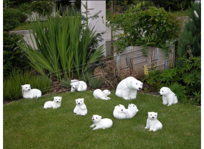 Eisbär Figur Statue Bär Garten Dekoration Figuren Statuen deko Figur