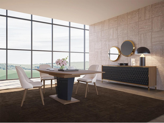 Essgruppe Modern Esstisch Esszimmer 6x Stühle Holz Möbel Luxus