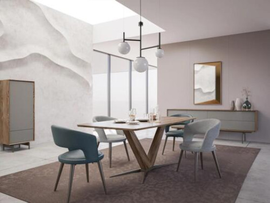 Esszimmer Komplett 8tlg Stühle Set Neu Esstisch Sideboard Design Vitrine