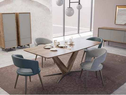 Esszimmer Set 9tlg Esstisch Komplett Stühle 4x Holz Sideboard Neu Holzschrank