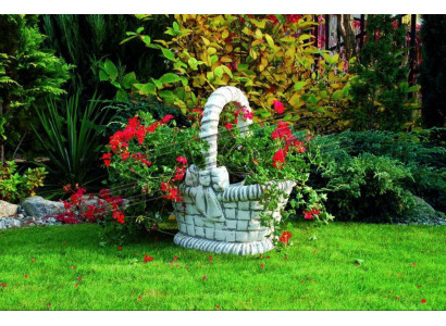 Figur Blumenkübel Pflanz Kübel Dekoration Weiß Figur Blumentöpfe Garten