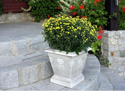 Figur Weiß Blumenkübel Pflanz Kübel Figur Dekoration Blumentöpfe Garten