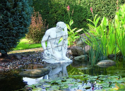 Fontainen Teich Figur Adam Statue Figuren Skulpturen Dekorative Statuen