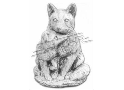 Garten Deko Katze Statue Skulptur Figuren Skulpturen Designer Figur