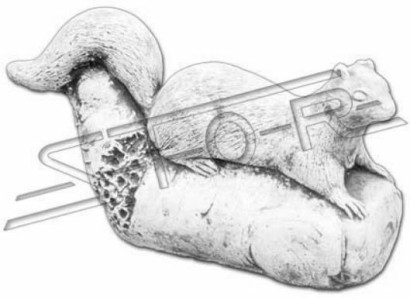 Garten Dekoration Eichhörnchen Terrasse Deko Stein Figuren Figur Statue