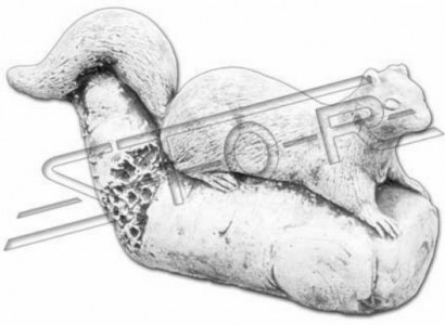 Garten Dekoration Eichhörnchen Terrasse Deko Stein Figuren Figur Statue