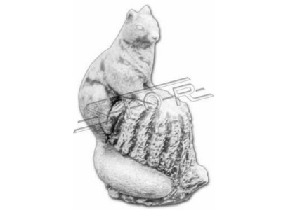 Garten Dekoration Eichhörnchen Terrasse Stein Figuren Deko Figur Statue