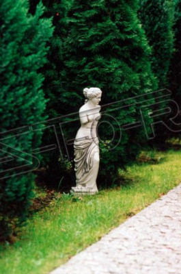 Garten Dekoration Frau 58cm Terrasse Stein Figuren Figur Deko
