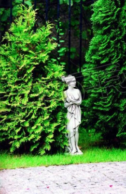 Garten Dekoration Frau 60cm Terrasse Stein Figuren Figur Deko
