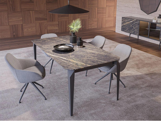 Luxus Esszimmer Komplett Esstisch 4x Stühle Einrichtung Sideboard mit Spiegel