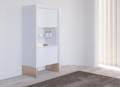 Luxus Möbel Vitrine Design Holzschrank Esszimmer Vitrinen Glas Neu