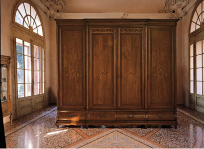 Massiv Holz Kleiderschrank Möbel Schrank Schlafzimmer Schränke Made in Italy Neu