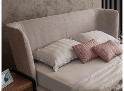 Modern Beige Doppel Bett Schlafzimmer Set 2x Nachttische Luxus Neu Möbel