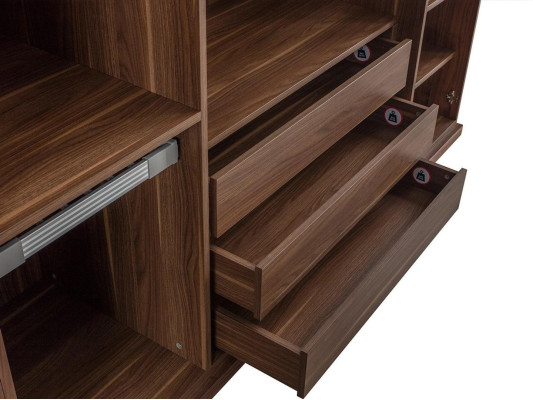 Schlafzimmer Modern Kleiderschrank Holzschrank Design Schrank Glastüren