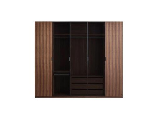 Schlafzimmer Modern Kleiderschrank Holzschrank Design Schrank Glastüren