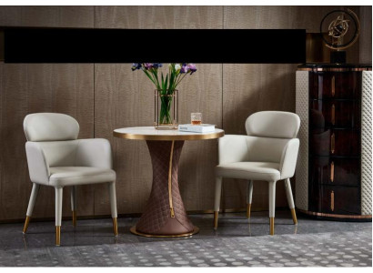 Sessel Leder Weiß Modern Möbel Lehnstuhl Design Möbel Luxus Edelstahl