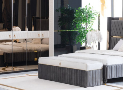 Design Sitzbänke Fußhocker Stuhl Holz Sitzhocker Luxus Bank Stoff Hocker Bank