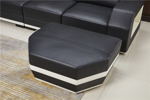 Ledersofa Wohnlandschaft Eck Garnitur Design Modern L-Form Ecksofa