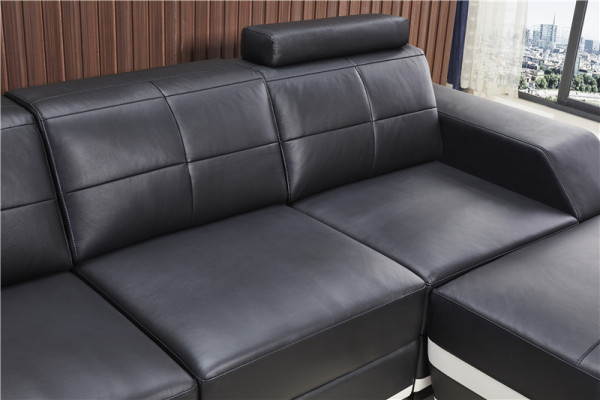 Ledersofa Wohnlandschaft Eck Garnitur Design Modern L-Form Ecksofa