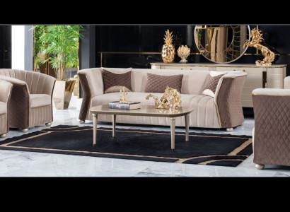 Modern Luxus elegant Sitzgarnitur 3+3+1+1 Sitzer Design Sofas Polstermöbel Sofas