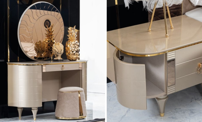 Schminktisch Frisiertisch Kosmetiktisch Kommode Konsolen Tische Konsole Möbel