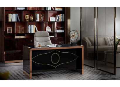 Bürotisch Holz Braun Tisch Arbeitszimmer Tische Büro Modern Design Möbel Luxus