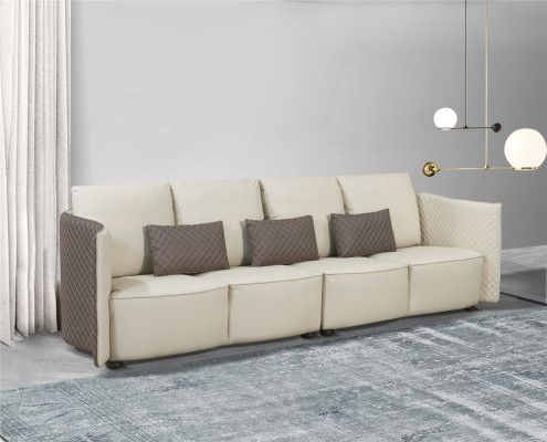 Sofa Couch Polster Sofas 4 Sitzer Textil big xxl Wohnzimmer Couchen Leder