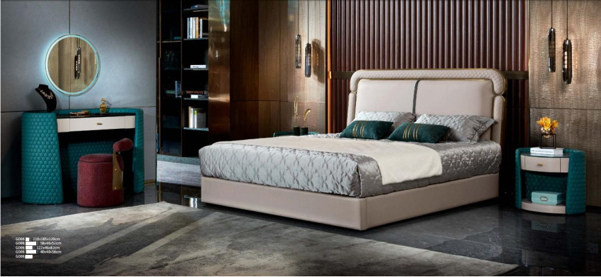 Schminktisch Turkis Holz Leder Schlafzimmer Konsolen Tische Design Schmink Luxus