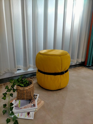 Design Hocker Sitzpouf Wohnzimmer Designer Runder Moderne Fußhocker