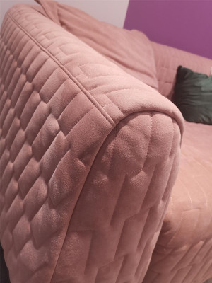 Luxuriöse Sofagarnitur Textil Polster Couchen Sofa Wohnzimmer 3+2 Set