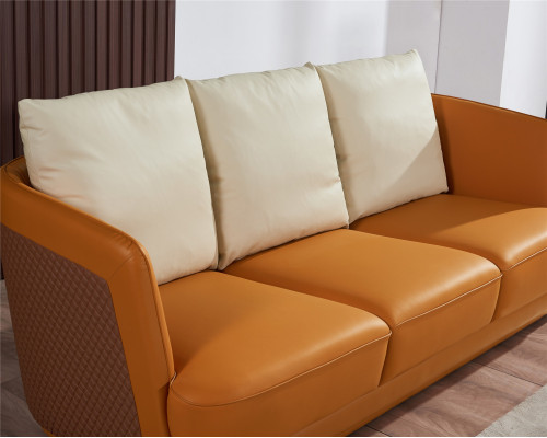 Sofagarnitur 3+2 Sitzer Ledersofa Couch Wohnlandschaft Garnitur Design