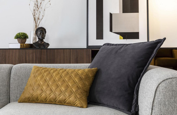 Sofagarnitur Sofas Kunstleder Sofa 321 Sitzer Modern Gelb Sessel Set