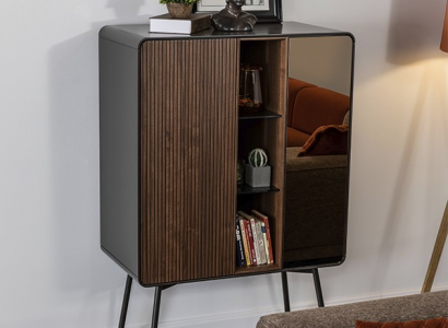 Retro Anrichte Bar Schrank Wohnzimmer Schränke Holz Weinschrank Braun