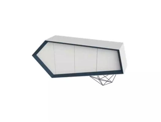 Arbeitszimmer buro Eckschreibtisch Couchtisch Sideboard Modern Weiß