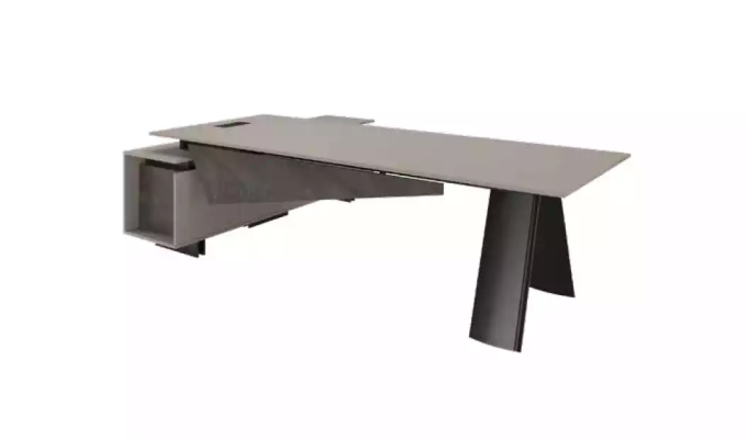 Graue Arbeitszimmermöbel Schreibtisch Sideboard Büromöbel Modern Holz