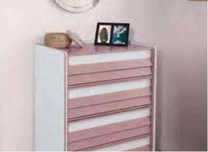 Kinderzimmer Jugendzimmer Kommode Kinderschrank Zweifarbig Möbel Mädchen Neu