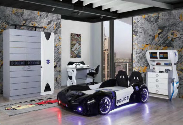 Rennwagen Auto Bett Matratze Kinderbett Autobett Kinderzimmer Betten Möbel Neu