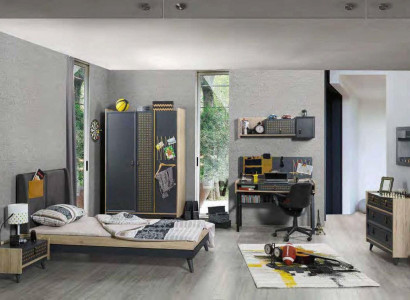 Jugend Kinder Zimmer Nachttisch Schrank Modern Schlafzimmer Kommode Tisch 5tlg.