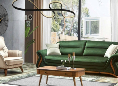 Luxus Klassische Textil Couchen Design Sofa 3+1 Sitz Sessel Couch Polster Sofas